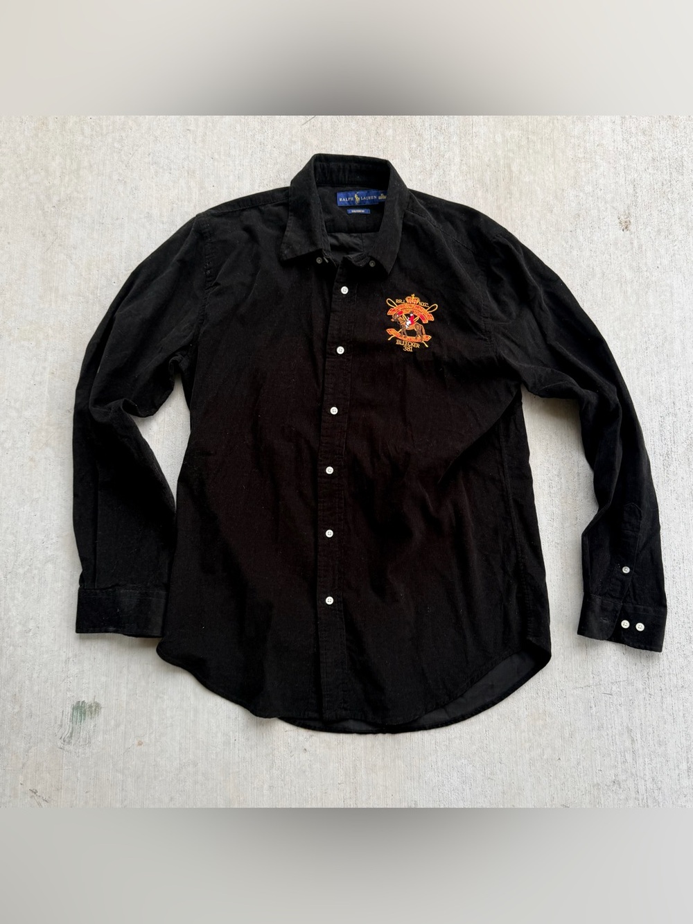 Polo Ralph Lauren Corduroy Shirt Equestrian Bleeker Logo Men XL